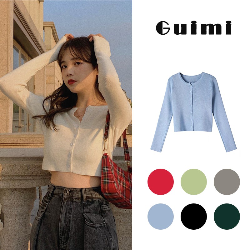 NZN Áo Khoác Cardigan Tay Dài ，áo cardigan croptop ， Dáng Rũ Với 10 Màu Tùy  Chọn | Shopee Việt Nam