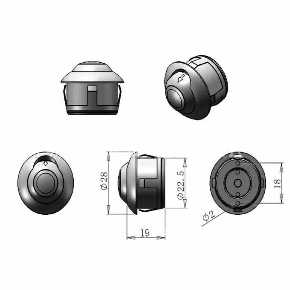 Rotating HD Car Rear View Camera Reversing Parking Cam Night Vision Vehicle Waterproof | BigBuy360 - bigbuy360.vn