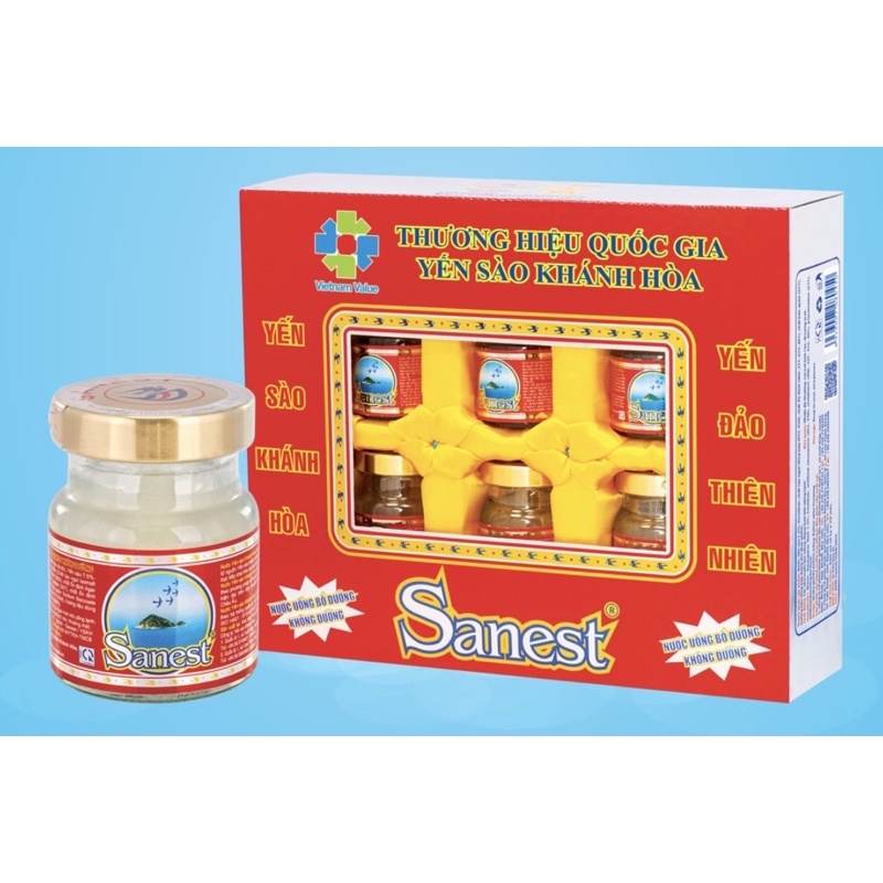 Nước yến Sào Sanest Không Đường Lọ 70ml - Hộp 6 lọ