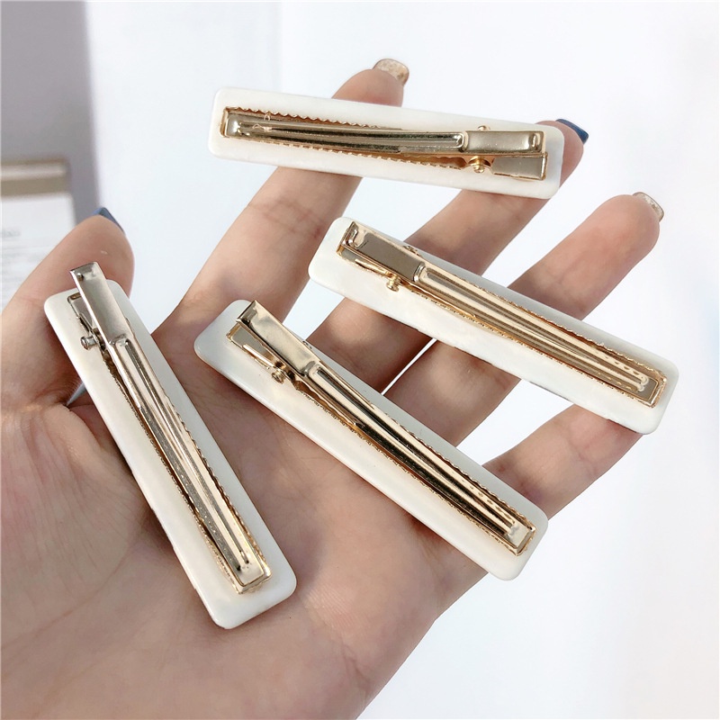 Kẹp Tóc Mái Mỏ Vịt Bằng Acrylic Đơn Giản Cổ Điển Dành Cho Nữ