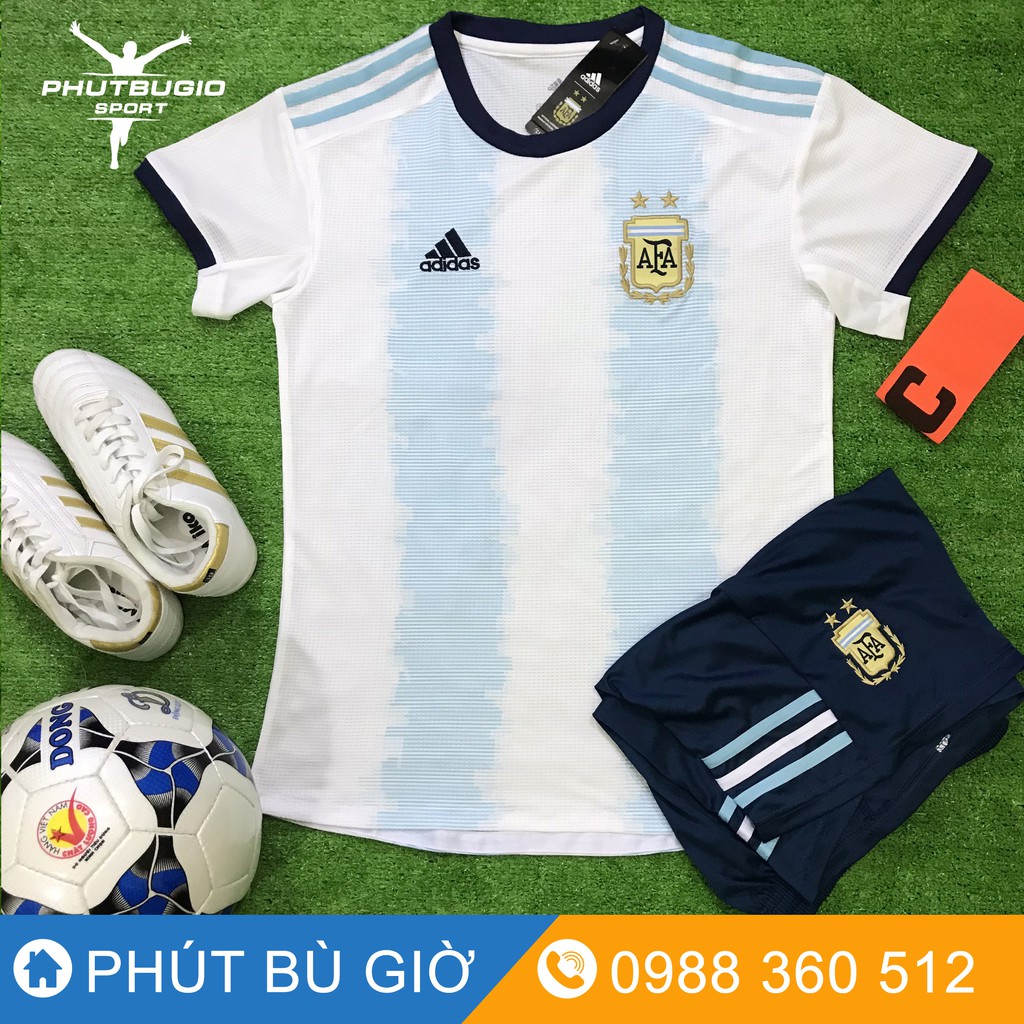 Áo Bóng Đá Thể Thao Đá Banh Đội Tuyển ARGENTINA SÂN NHÀ Chất Polyester Hàng Thailand Thi Đấu Phút Bù Giờ Sport