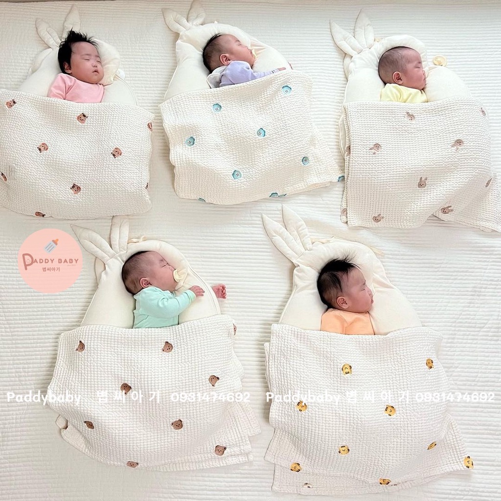 Gối chắn thỏ đa năng Raras nội địa Hàn cho bé - Made in Korea