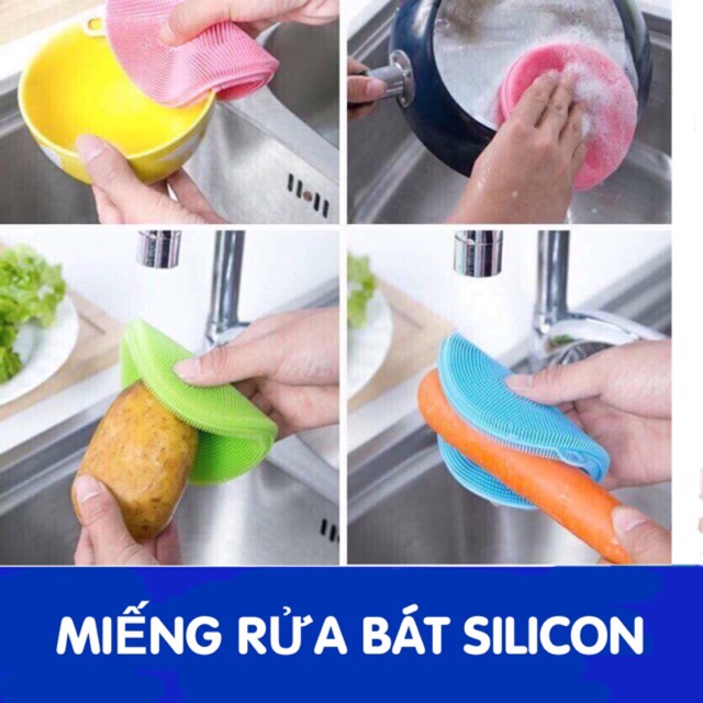 [Nhập HC1712 giảm 10%]Miếng rửa bát silicon có quai treo