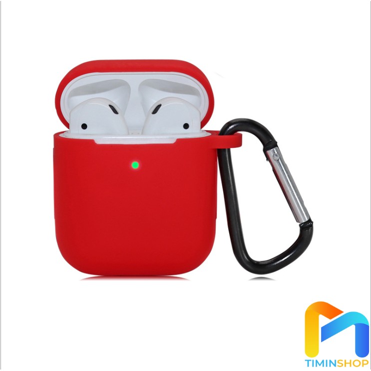 [Tặng kèm móc treo ] Ốp Airpods 1/ 2 silicon trơn