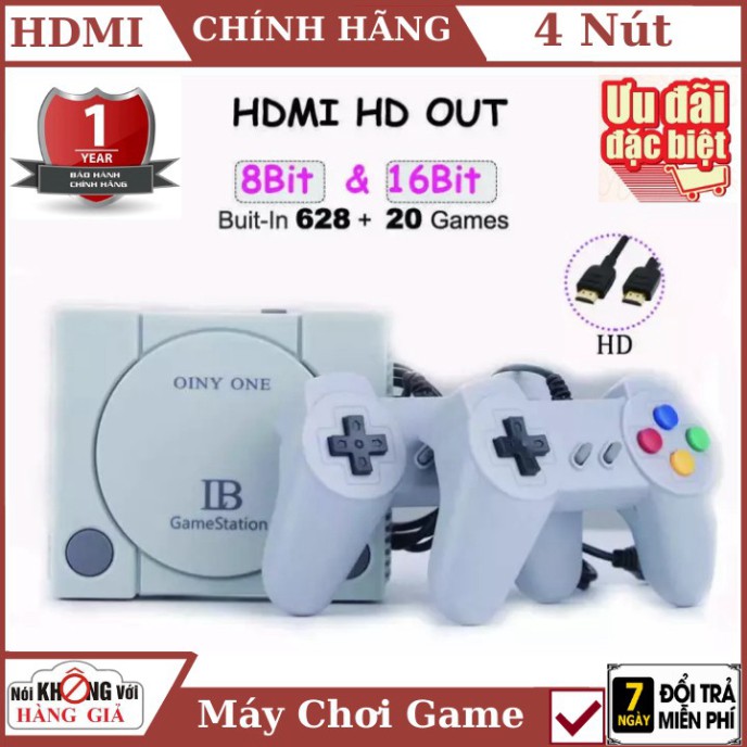 Máy Chơi Game 628 trò nes + 20 trò mới , Chuẩn HDMI , playstation , tay cầm game , máy chơi game , ps4 , bảo hành 1 năm