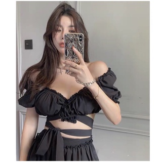 ÁO KIỂU CHÉO QUẤN EO HOT A22
