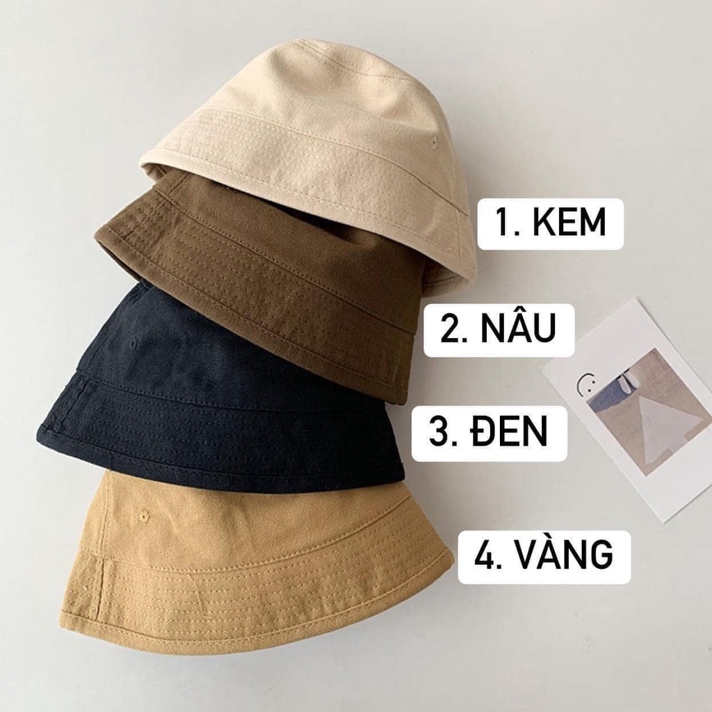 Nón vành cụp trẻ em💚CAM KẾT CHUẨN💚MŨ BUCKET BÉ TRAI BÉ GÁI Korea unisex vành nhỏ chất kaki cho bé 1-6tuoi