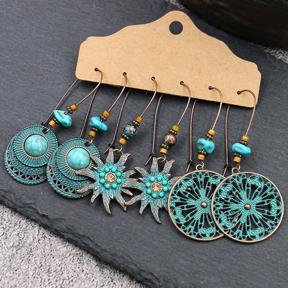 Set 3 Đôi Khuyên Tai Vintage Cho Nữ