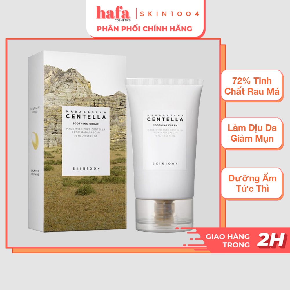 Kem Dưỡng Làm Dịu, Phục Hồi Da Chiết Xuất Rau Má Skin1004 Madagascar Centella Soothing Cream 75ml