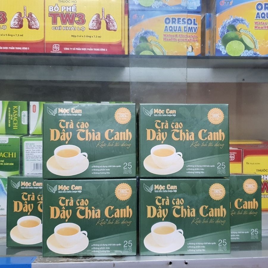 Trà Cao Dây Thìa Canh, Hạ Đường Huyết Giảm Các Biến Chứng Tiểu Đường Mộc Can hộp 25 túi lọc