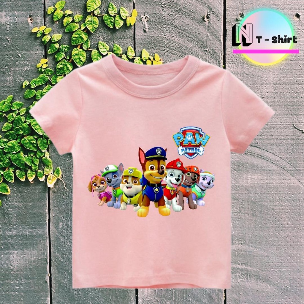 Áo thun bé trai và bé gái in hình Đội chó cứu hộ Paw Patrol, Áo cotton xịn mặc mát thoải mái NTshirt 01