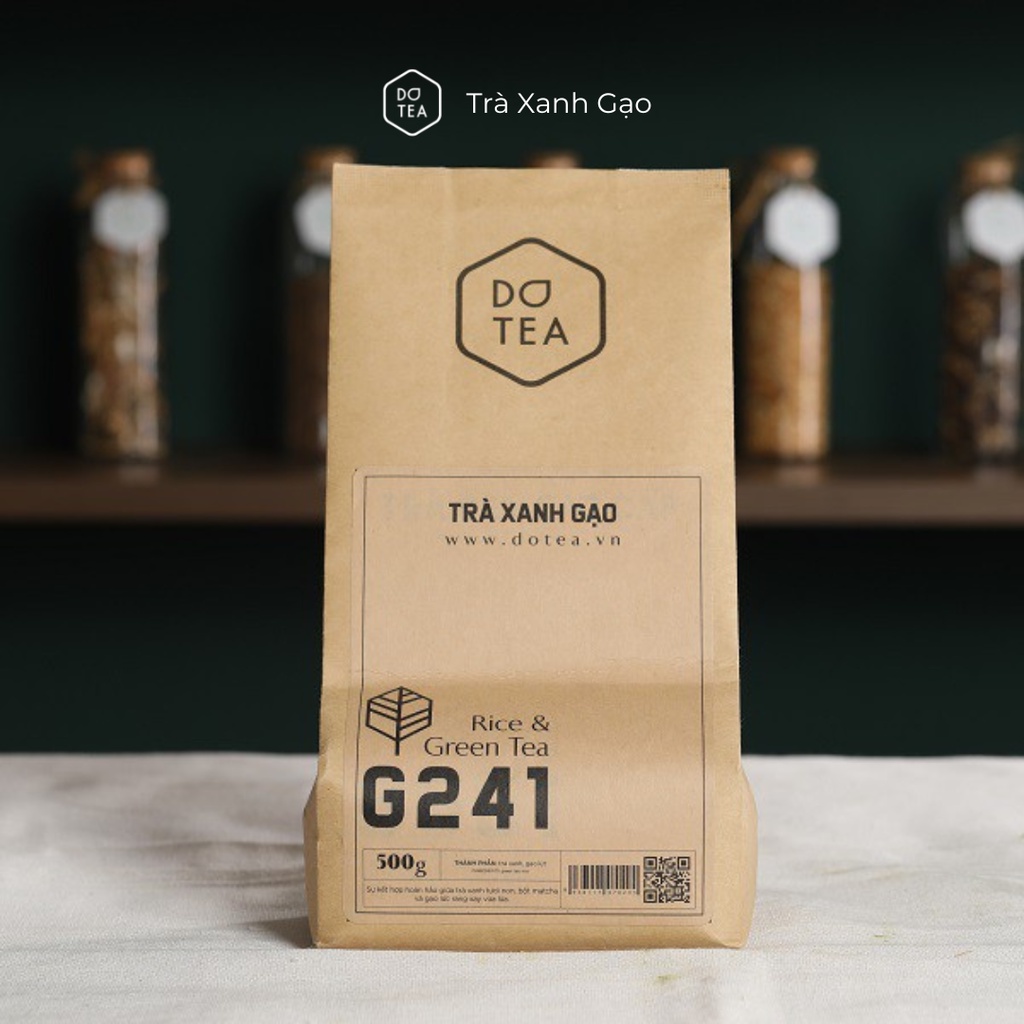 Trà xanh gạo G241 Dotea 500g ngọt thanh hương gạo vị Matcha nồng nàn nguyên liệu pha chế trà sữa