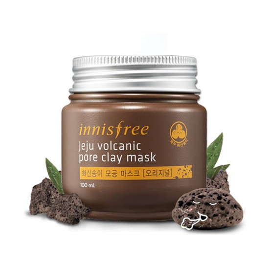 Mặt Nạ Đất Sét Tro Núi Lửa Hỗ Trợ Giảm Mụn Đầu Đen Innisfree Super Volcanic Pore Clay Mask 2X