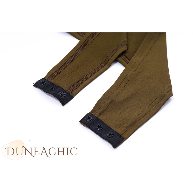 DUNEA Áo liền quần ôm dáng hở lưng màu trơn thời trang quyến rũ dành cho nữ