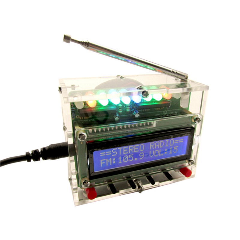 Bộ Phận Mạch Radio Kỹ Thuật Số DC 5V TDA5807 51 FM STC89C52 Chip 87MHZ-108MHZ
