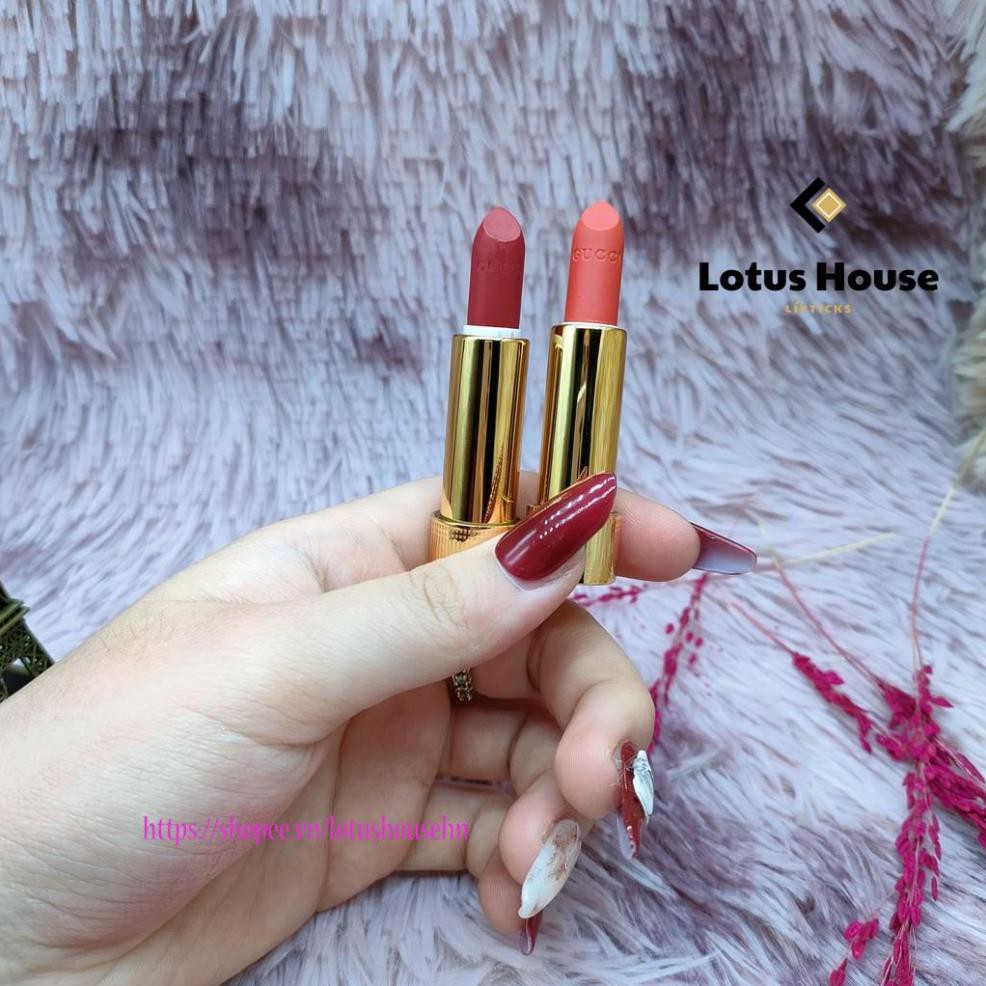 Son Gucci Rouge À Lèvres Voile Vỏ Hoa mini 1.3g đủ tone hot hit bền màu không trôi | BigBuy360 - bigbuy360.vn