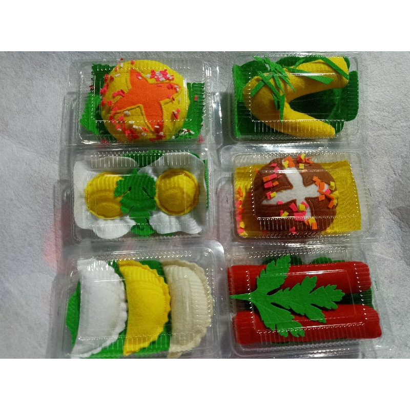 Combo 6 dĩa thực phẩm bằng nỉ mềm Handmade mầm non