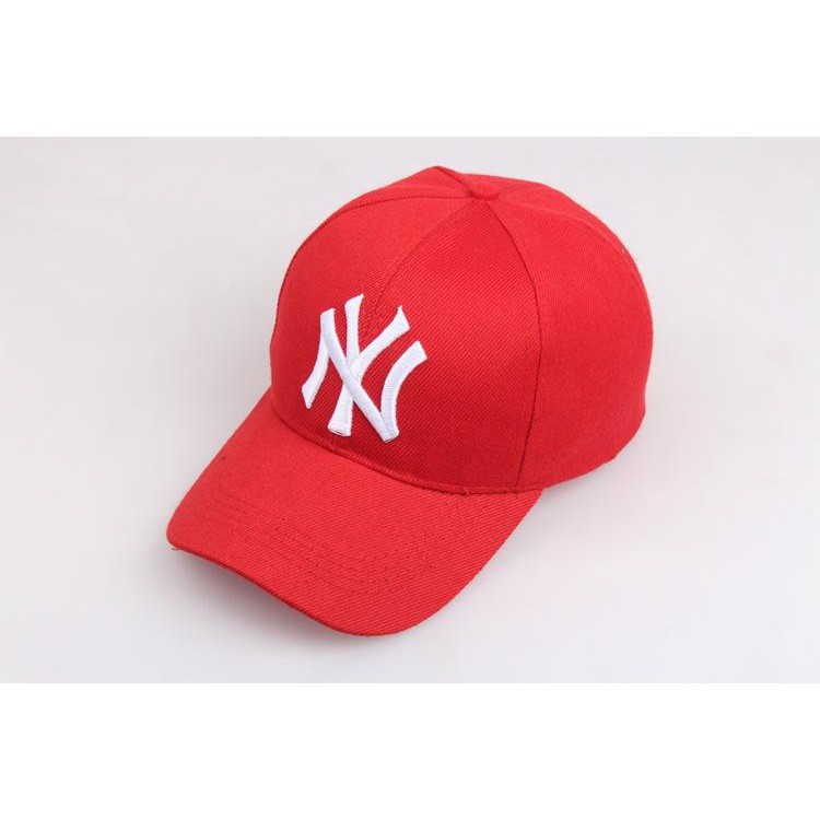 HCM- Nón nam Thanh niên New York MÀU ĐỎ- Nón kết kiểu lưỡi cứng  - Mũ vải nam / mũ lưỡi trai nam