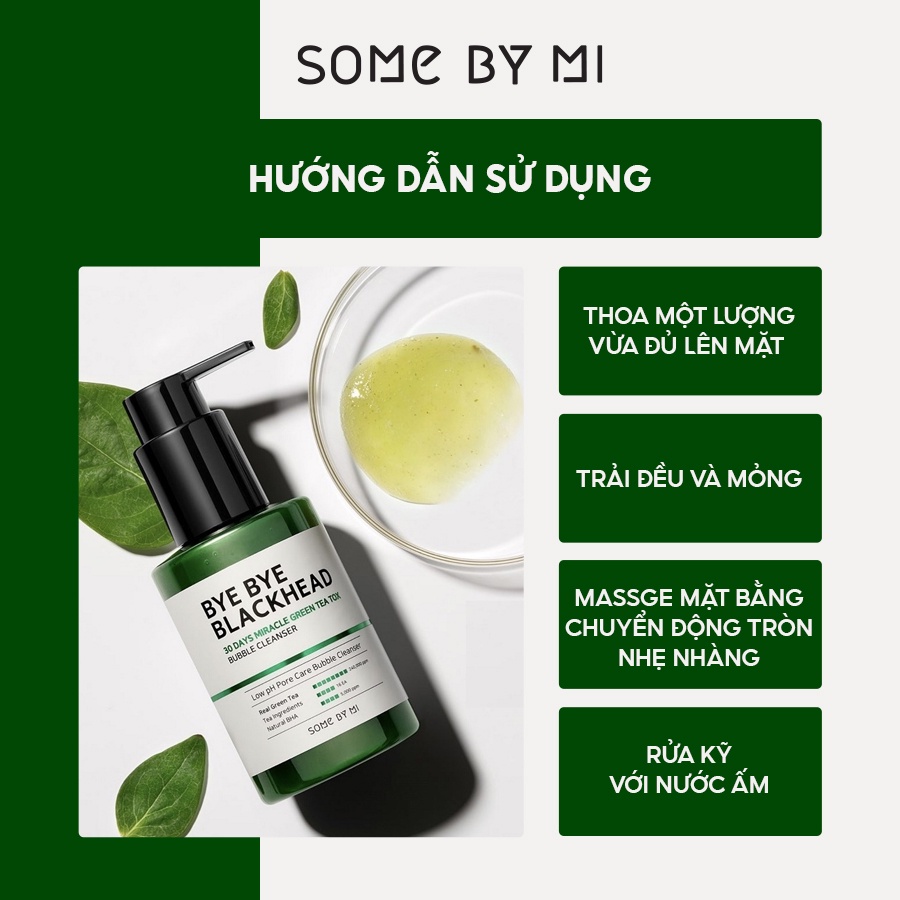 Sữa Rửa Mặt Dành Cho Da Mụn Đầu Đen SomeByMi Blackhead 30 Days Miracle Bubble Cleanser 120g