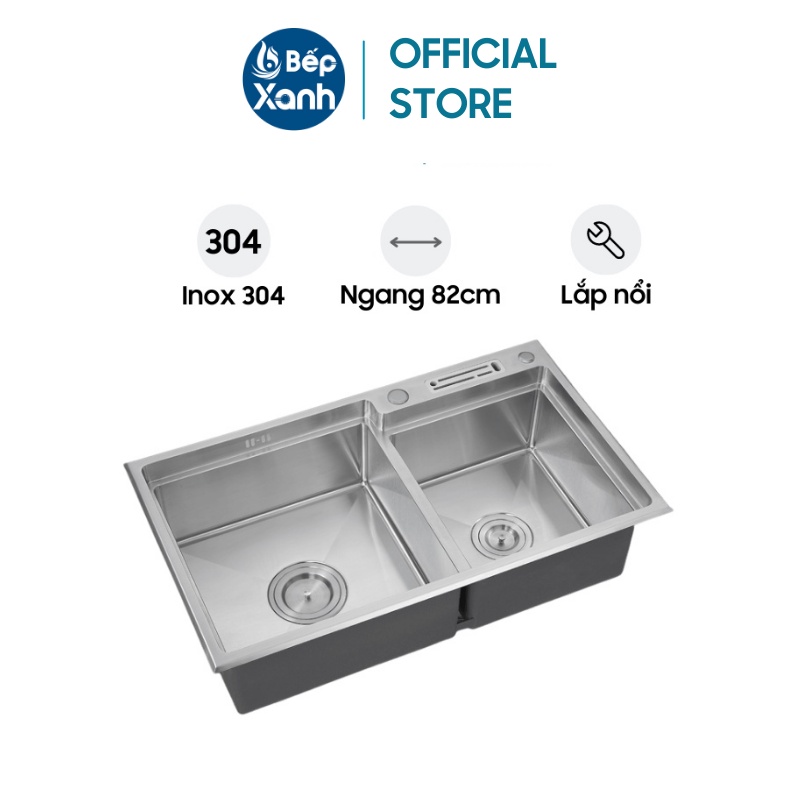 [FREESHIP HCM] Chậu Rửa Chén Vision Manual Sink Ecalite ESD-8248HS - Ngang 82cm