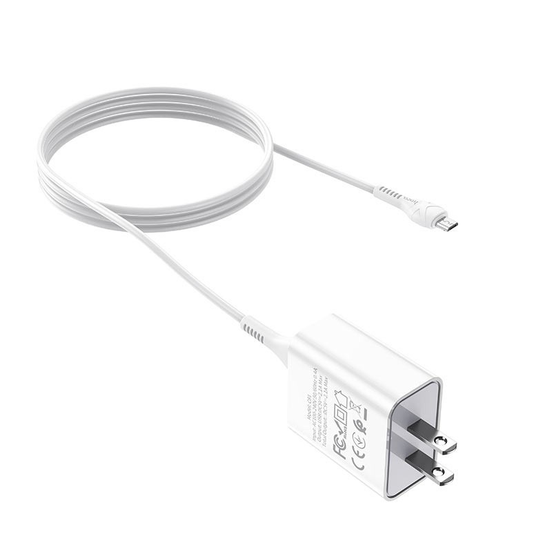 ✔HÀNG CHÍNH HÃNG✔Bộ Sạc Nhanh 2.1A HOCO C81 kèm cáp sạc 1m Cổng Lightning Micro USB Type C  Cho IPhone IOS và Android