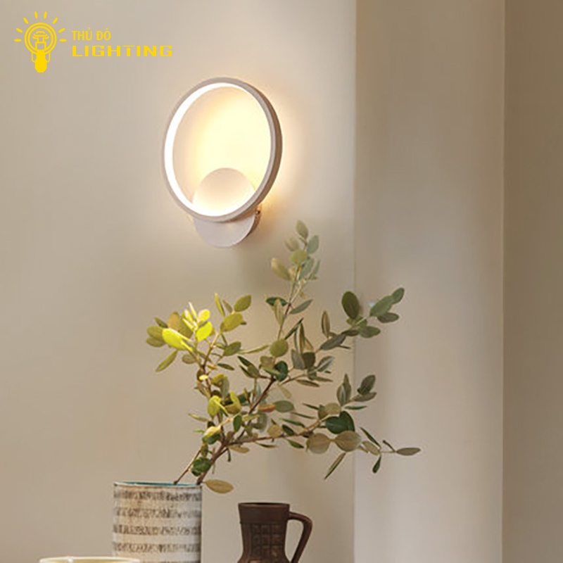 Đèn Tường Led Trang Trí Phòng Khách THỦ ĐÔ LIGHTING Đèn Led Vàng Hình Tròn Chất Liệu Thép Sơn Tĩnh Điện