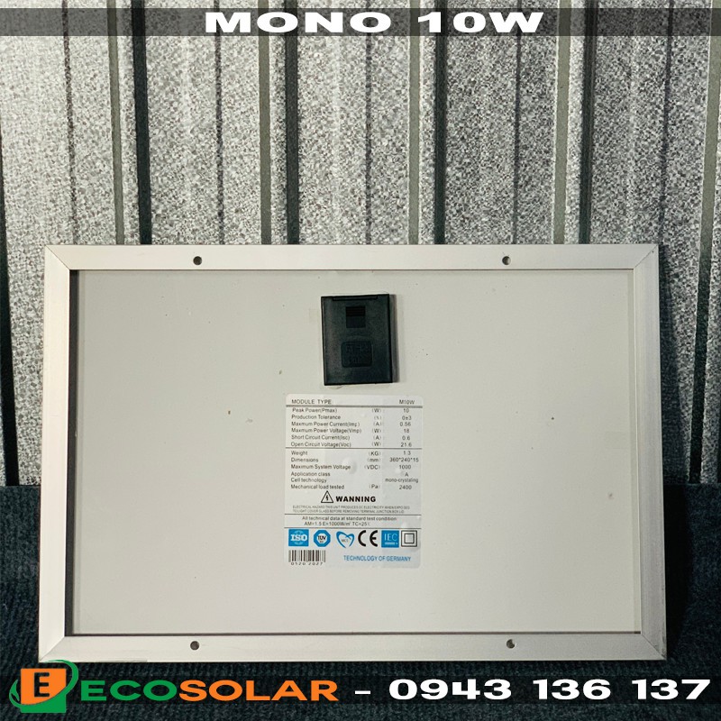 Pin năng lượng mặt trời poly 10W-18v