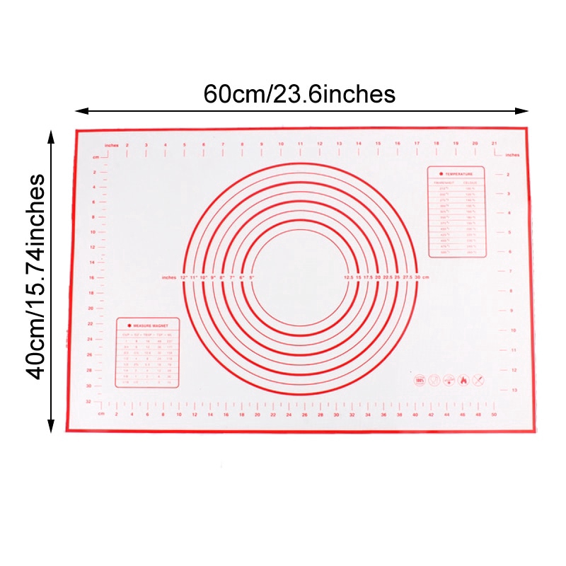 Thảm làm bánh bằng silicon chống dính kích thước lớn dùng trong nhà bếp