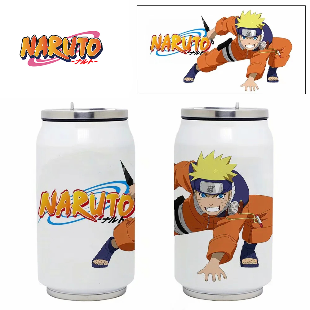 Bình giữ nhiệt Anime Naruto Kakashi Sasuke Madara Itachi hai lớp 350ml bằng thép không gỉ 304
