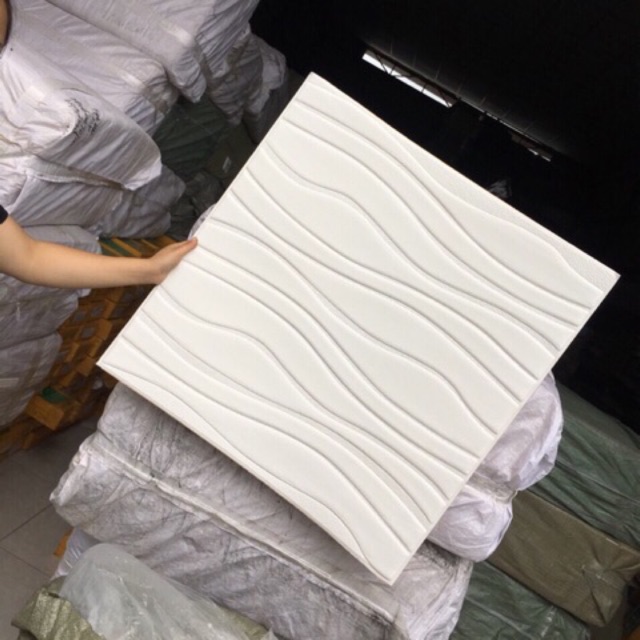 Xốp dán tường vân sóng 3D