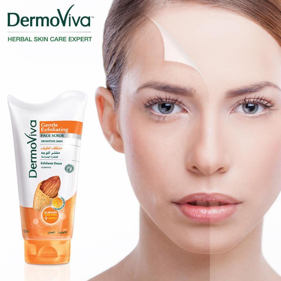 Tẩy da chết Dermoviva Hạnh Nhân - Dermoviva Gentle Exloliating Face Scrub Almond 150ml