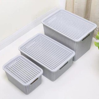 Rổ đựng đồ có nắp kiểu Hàn Quốc nhựa VIETNHAT