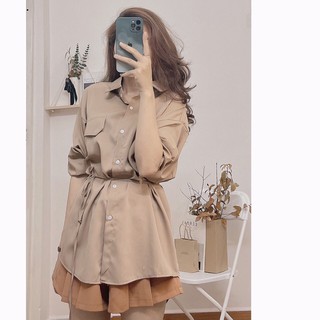 Sơ mi lụa 4Teen thắt eo cực đẹp