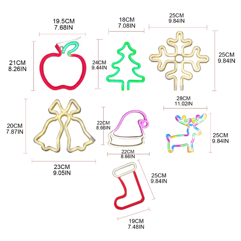 Đèn Neon Dùng Trang Trí Phòng Ngủ / Tiệc Giáng Sinh / Valentine
