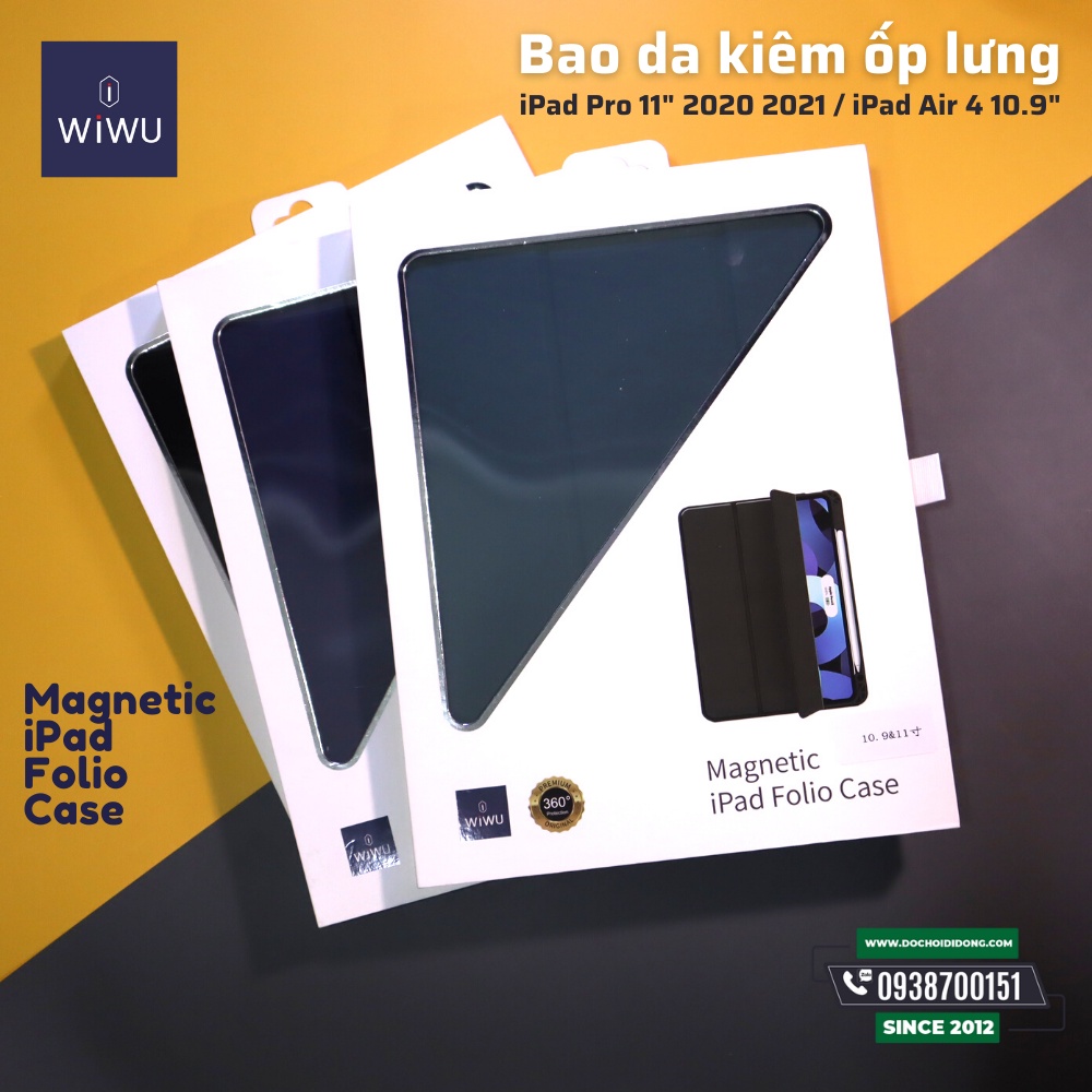 Bao da Wiwu 2 in 1 Folio Case Cho IPad Pro 11'' 2020, IPad M1 M2 11'' , IPad Air 4 10.9 inch