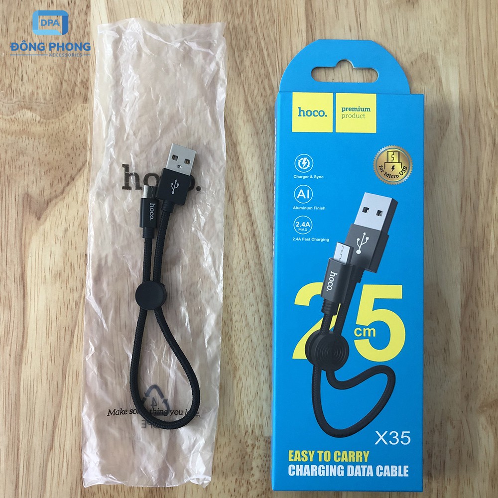 Cáp Ngắn Sạc Nhanh Hoco X35 Cổng Micro Chính Hãng