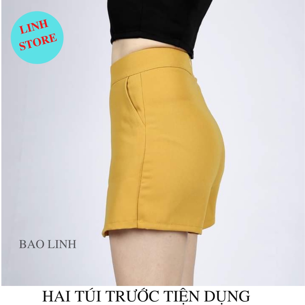 Quần Giả Váy Nữ Linh Store Dáng Chữ A Lưng Cao Đen Vàng Mặc Đi Làm Đi Học Đi Chơi