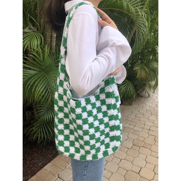 Túi ô vuông big size handmade ⚡️FREESHIP☘️