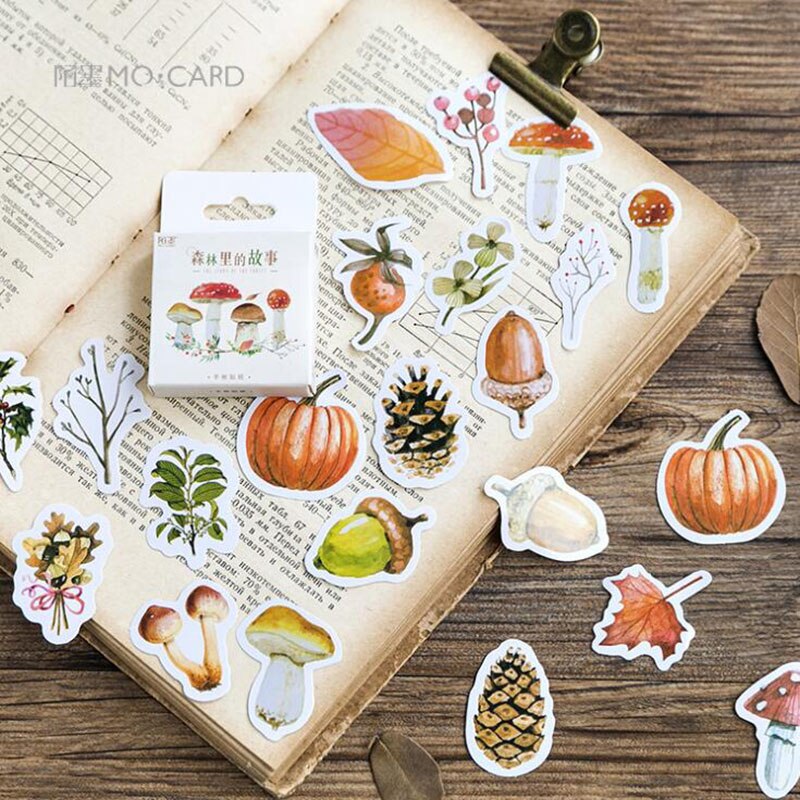 Hộp 46 Miếng Dán Đáng Yêu Trang Trí Sổ Lưu Niệm