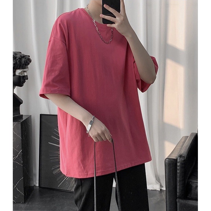 Áo thun tay lỡ phom rộng HELLOYOU HELLOYOU phông trơn nam nữ RP_01 tay lỡ oversize unisex top xu hương 2023