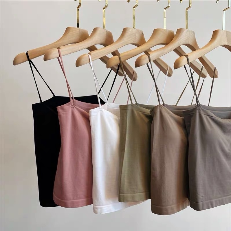 Áo Ống Một Mảnh Màu Trơn Có Đệm Ngực Thời Trang Mùa Hè Dành Cho Nữ