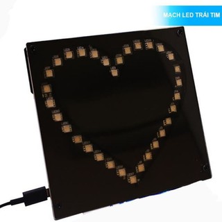 Led Trái Tim Mica RGB