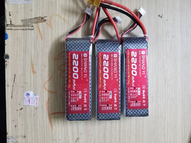 Pin Lipo ShangYi 2200mAh 45C 2s, 3s, 4s - XT60 lắp cho máy bay điều khiển từ xa các loại