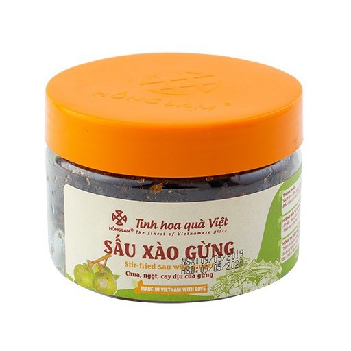 Ô Mai Sấu Xào Gừng Hồng Lam - Vị Chua Ngọt Gừng - Hộp (200g,300g,500g)