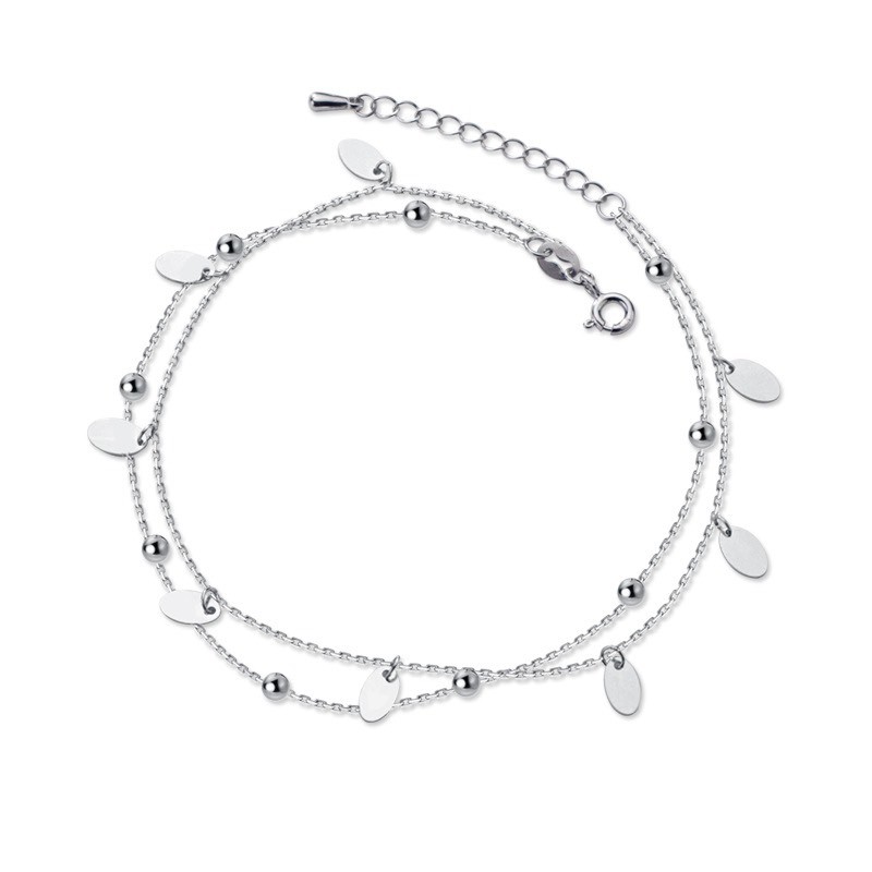 Lắc chân bạc nữ H.A.S dạng dây đôi phong cách Boheme - Lắc chân bạc chuẩn | BigBuy360 - bigbuy360.vn