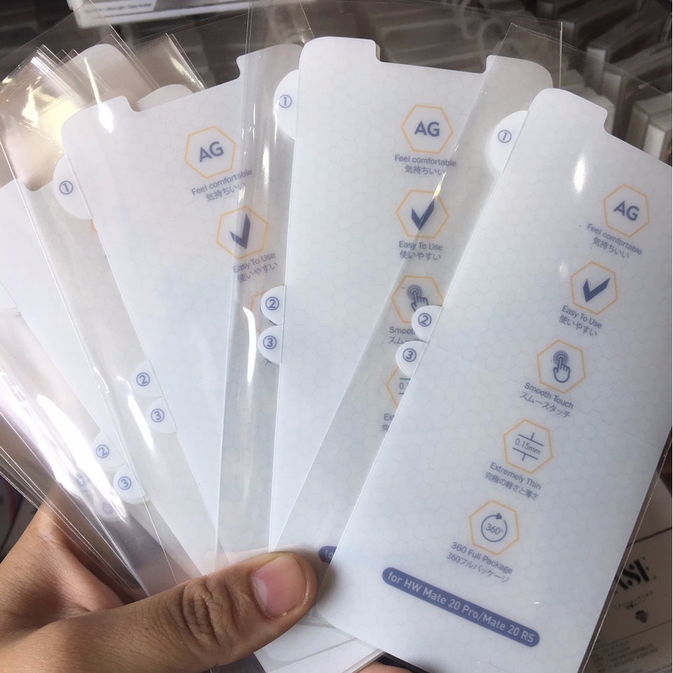 Miếng dán PPF AG mặt trước, mặt sau Cho Huawei Mate 20 Pro Chống vân tay, bảo vệ máy