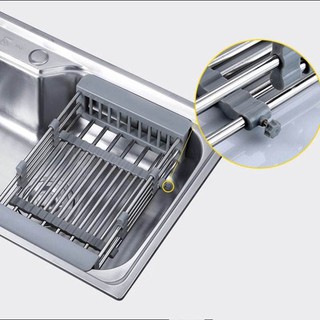 [RẺ VÔ ĐỊCH] Khay Rổ Inox Co Giãn Đa Năng Úp Bát Đĩa Cốc, Đựng Thực Phẩm Rau Củ Quả Cài Chậu Rửa Bát - Dụng cụ nhà bếp