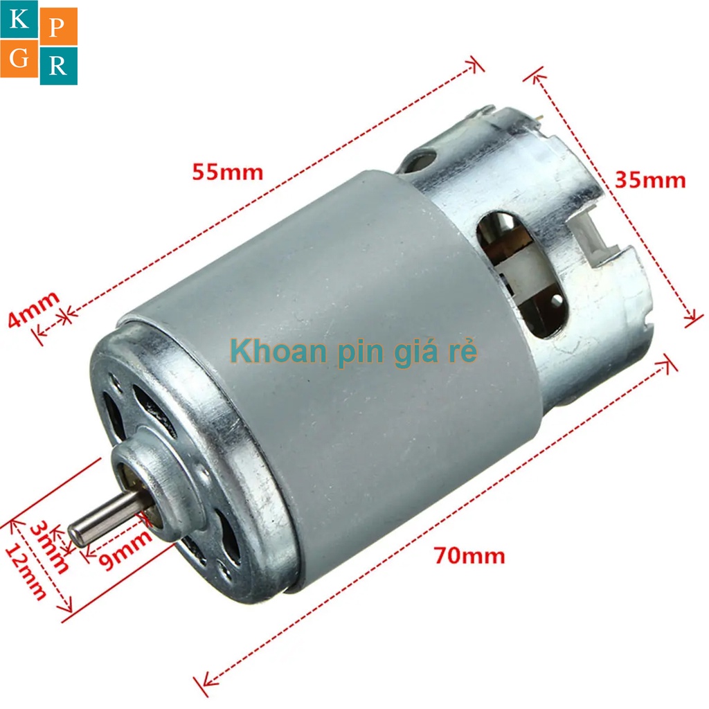 KPGR Motor DC RS 550 12V-14V-18V công suất cao
