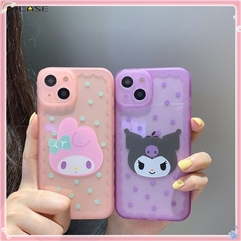 Ốp Điện Thoại TPU Dẻo Họa Tiết Hoạt Hình Melody Kulomi Chấm Bi Nhiều Màu Cho iPhone 13 12 12 11 Pro Max XS Max XR X