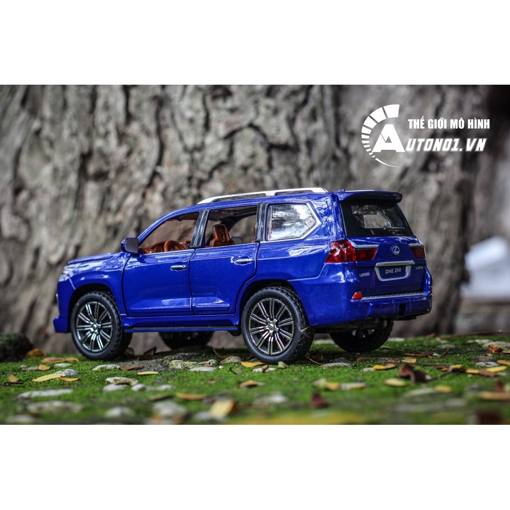 MÔ HÌNH XE LEXUS LX570 BLUE 1:24 CHEZHI 7174